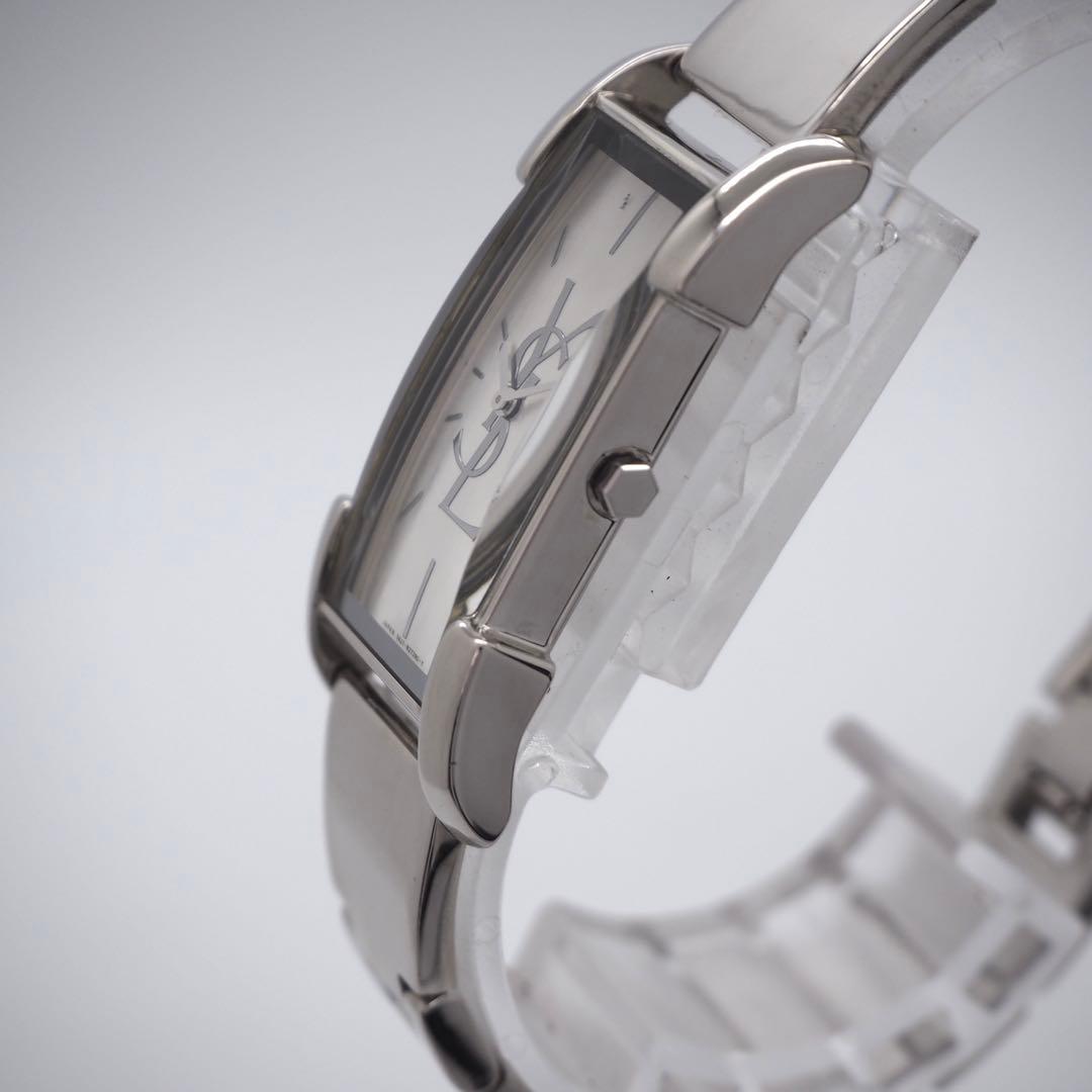 328 稼働 イヴサンローラン　時計　レディース シェル　シルバー　ブレスレット