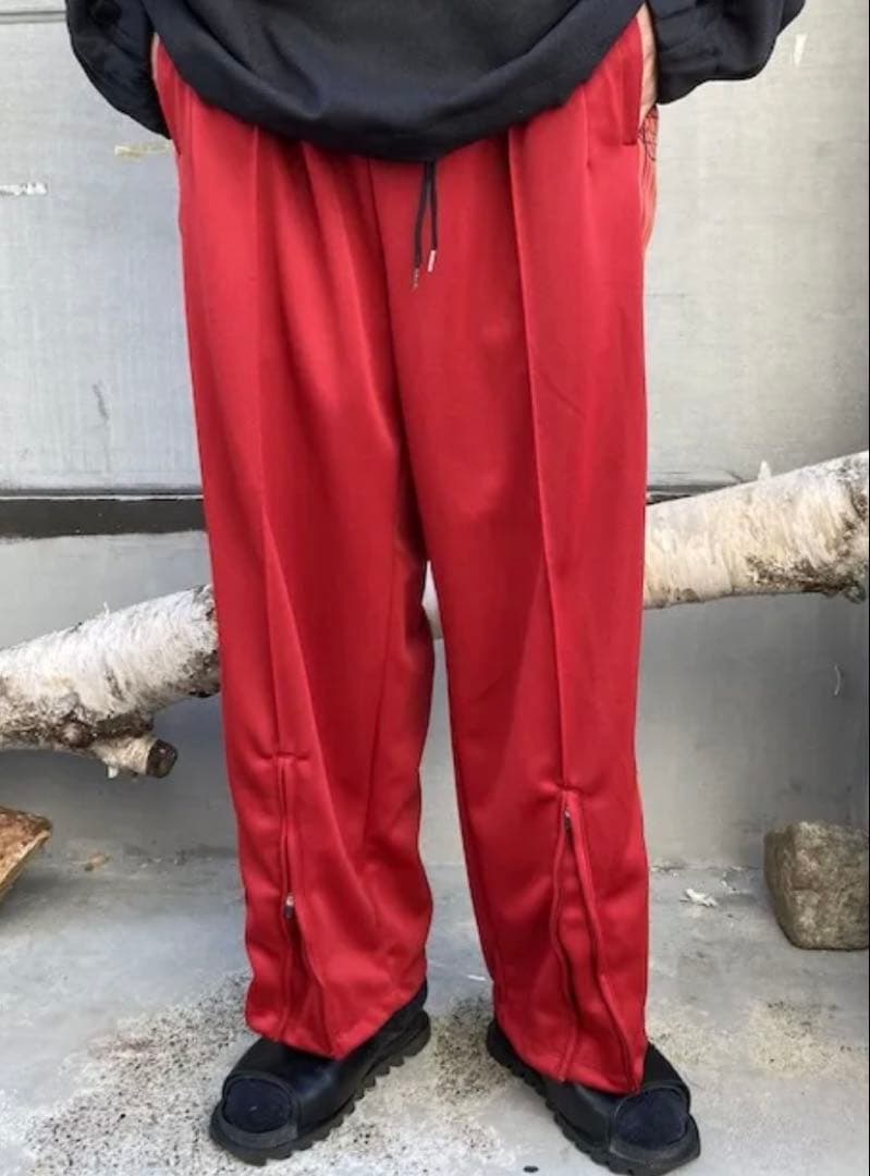 完売品‼️赤 ストライプ ワイドパンツ Lehトラックパンツ GEZAN