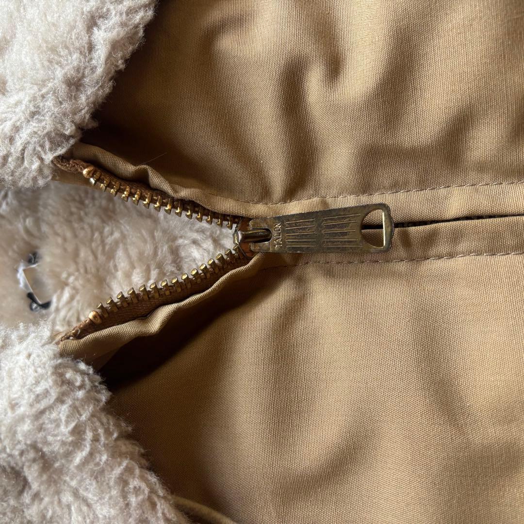 古着　60s 襟ボア　コットン　ジャケット　検索　ギャバジン　b-15