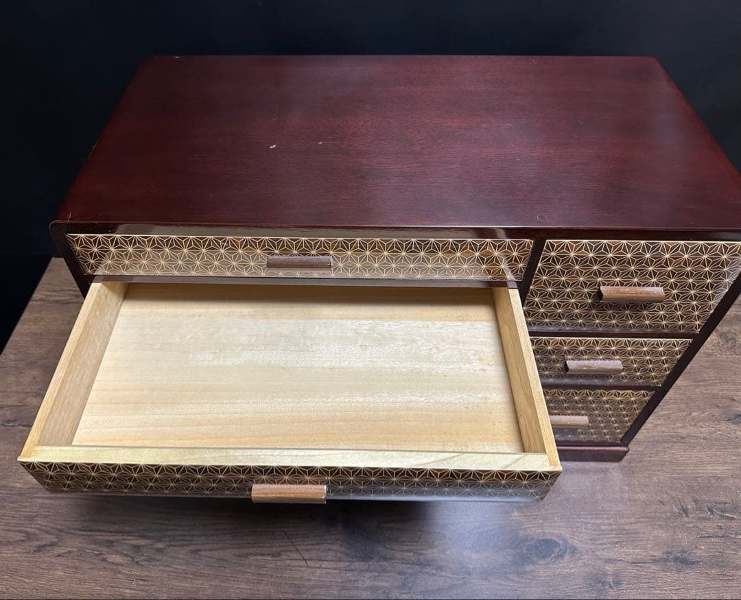 【伝統工芸】箱根細工 木象嵌 寄木家具　箱根寄木細工