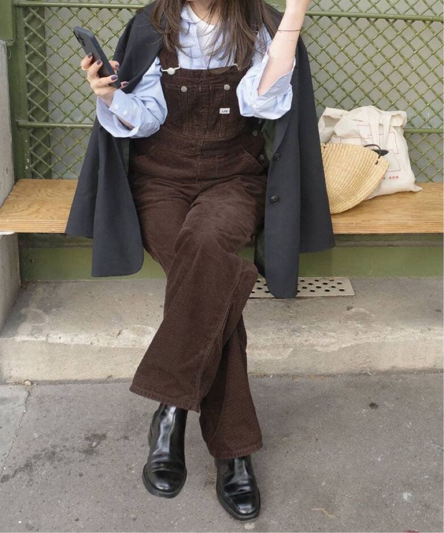 新品タグ付　LEE /リー SLOBE別注 コーデュロイオーバーオール