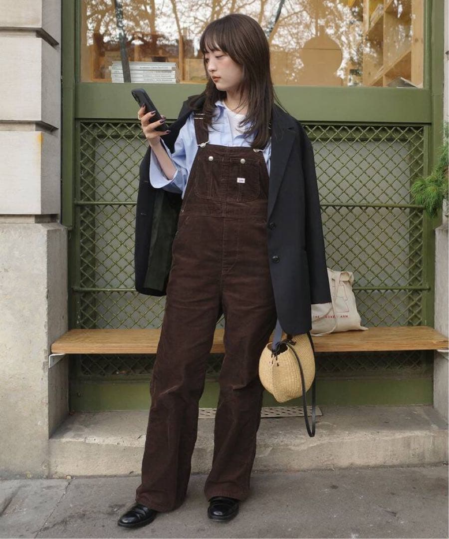 新品タグ付　LEE /リー SLOBE別注 コーデュロイオーバーオール