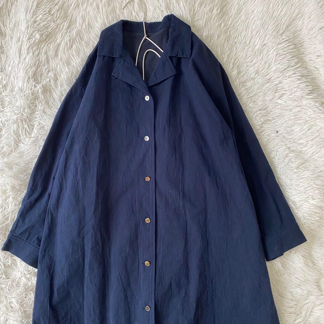 群言堂 石見銀山 先染めバフクロスジャケット羊草 スプリングコート フリーサイズ