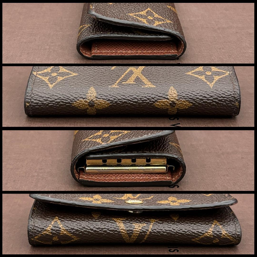 ルイヴィトン　モノグラム　キーケース　ミュルティクレ4　キーホルダー　ブラウン