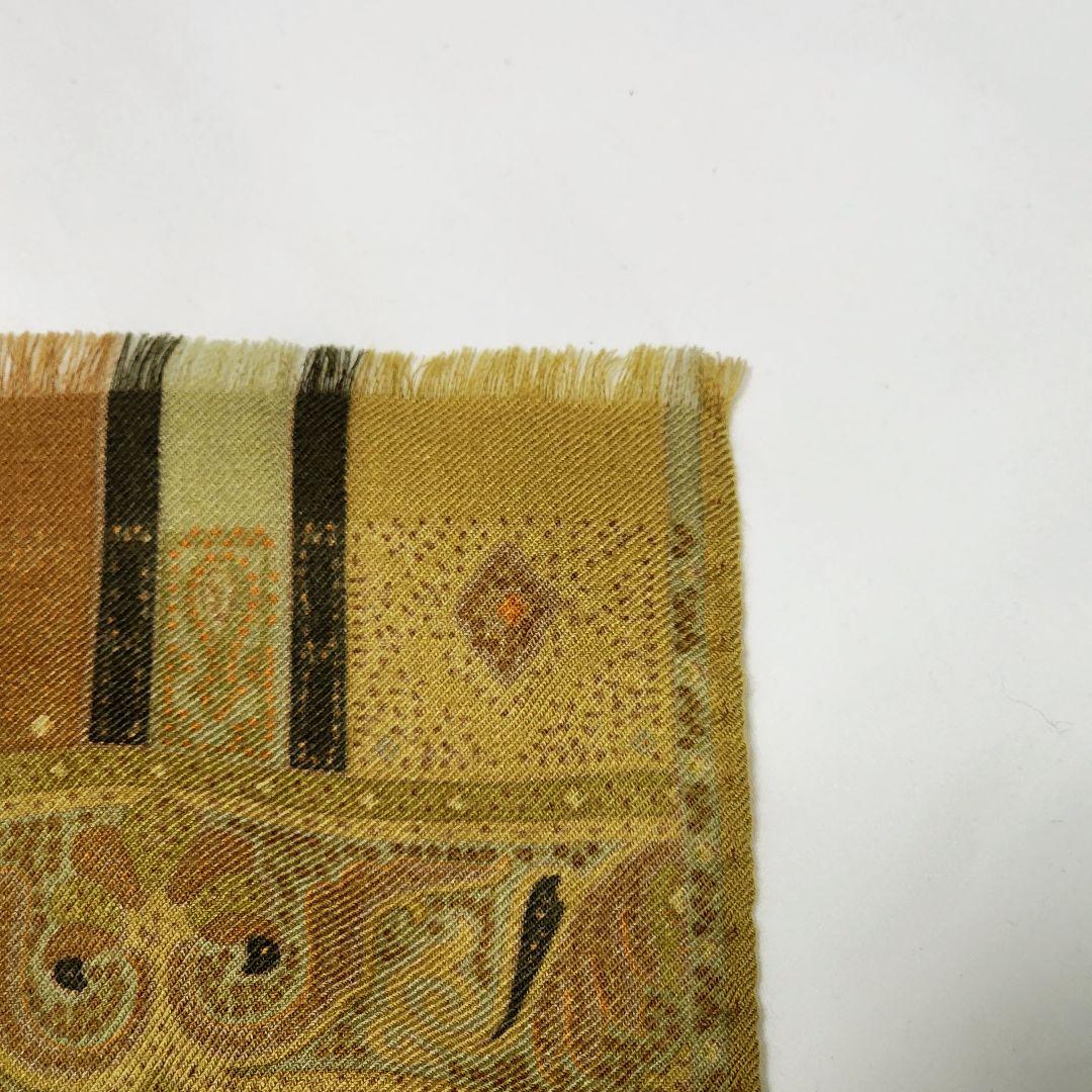 美品 ★ETRO★ ストール ペイズリー柄 ウール混 ベージュ ブラウン.