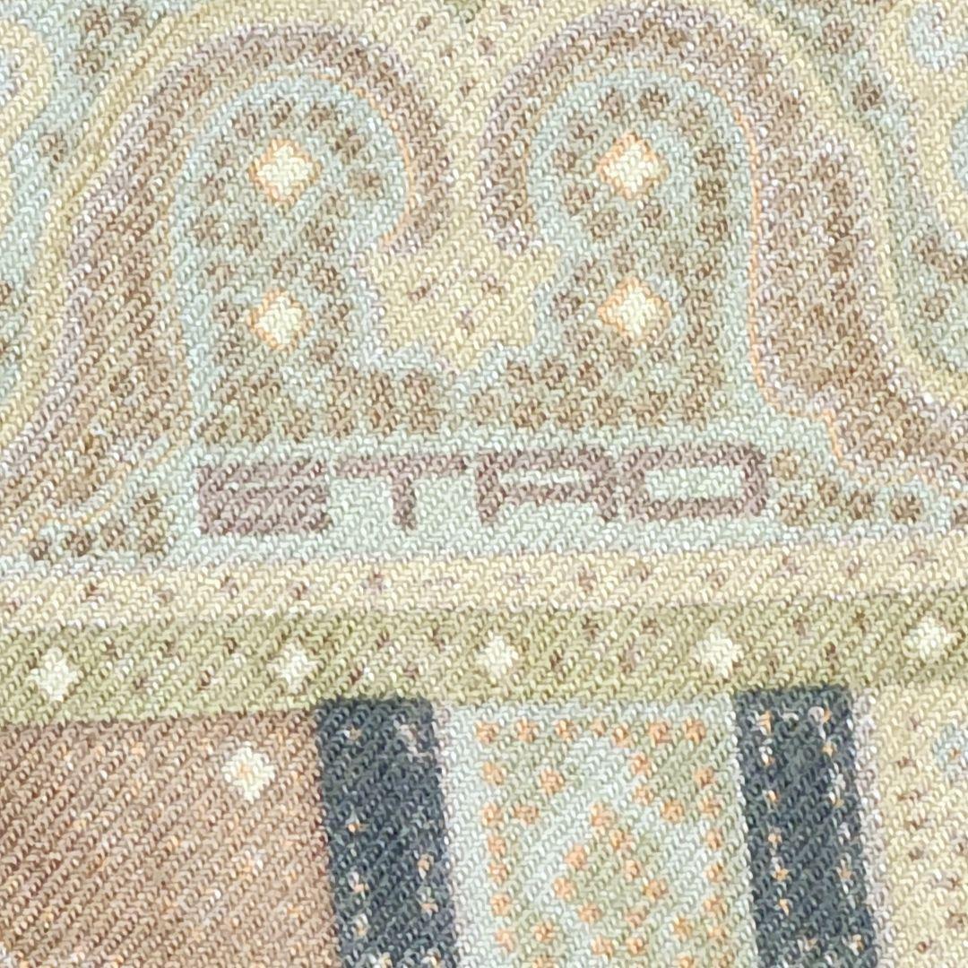 美品 ★ETRO★ ストール ペイズリー柄 ウール混 ベージュ ブラウン.