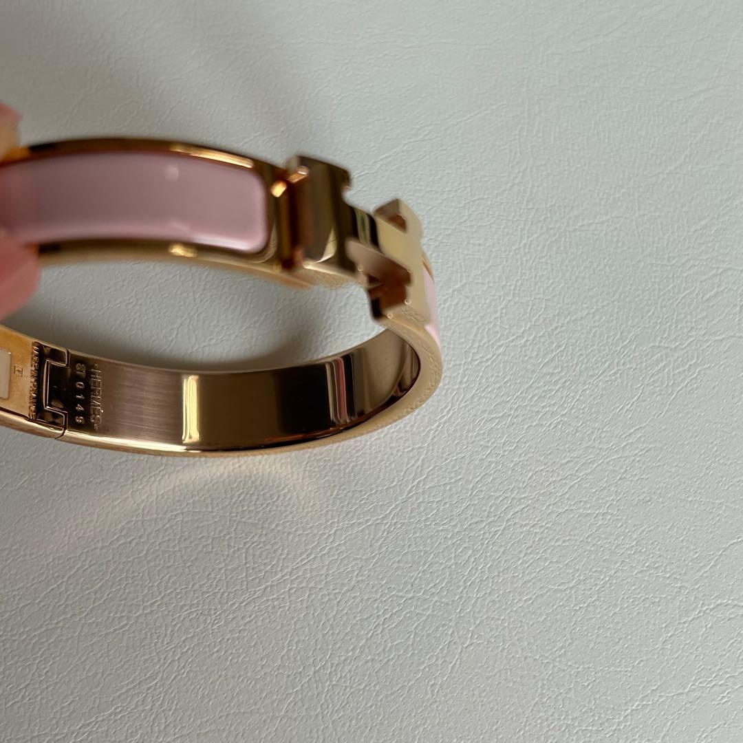 B様　美品☆エルメス　クリックH クラック　バングル　ピンク