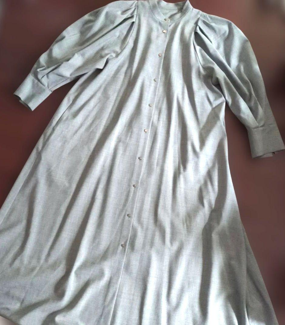 お値下げ　ヴェルメイユパーイエナ　ボリュームスリーブ フレアワンピース　金ボタン