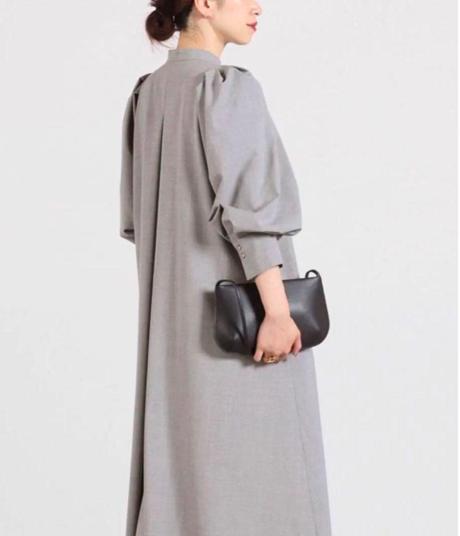 お値下げ　ヴェルメイユパーイエナ　ボリュームスリーブ フレアワンピース　金ボタン