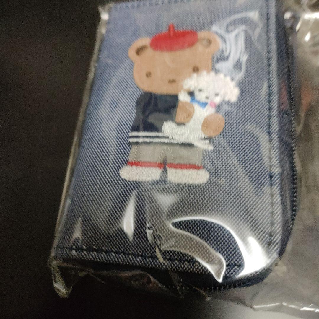 未使用品　ファミリア　キーケースNB デニム地にくまちゃとワンちゃん柄