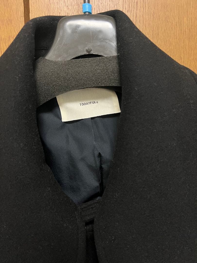 TODAYFUL スタンドカラーウールコート　36 ブラック