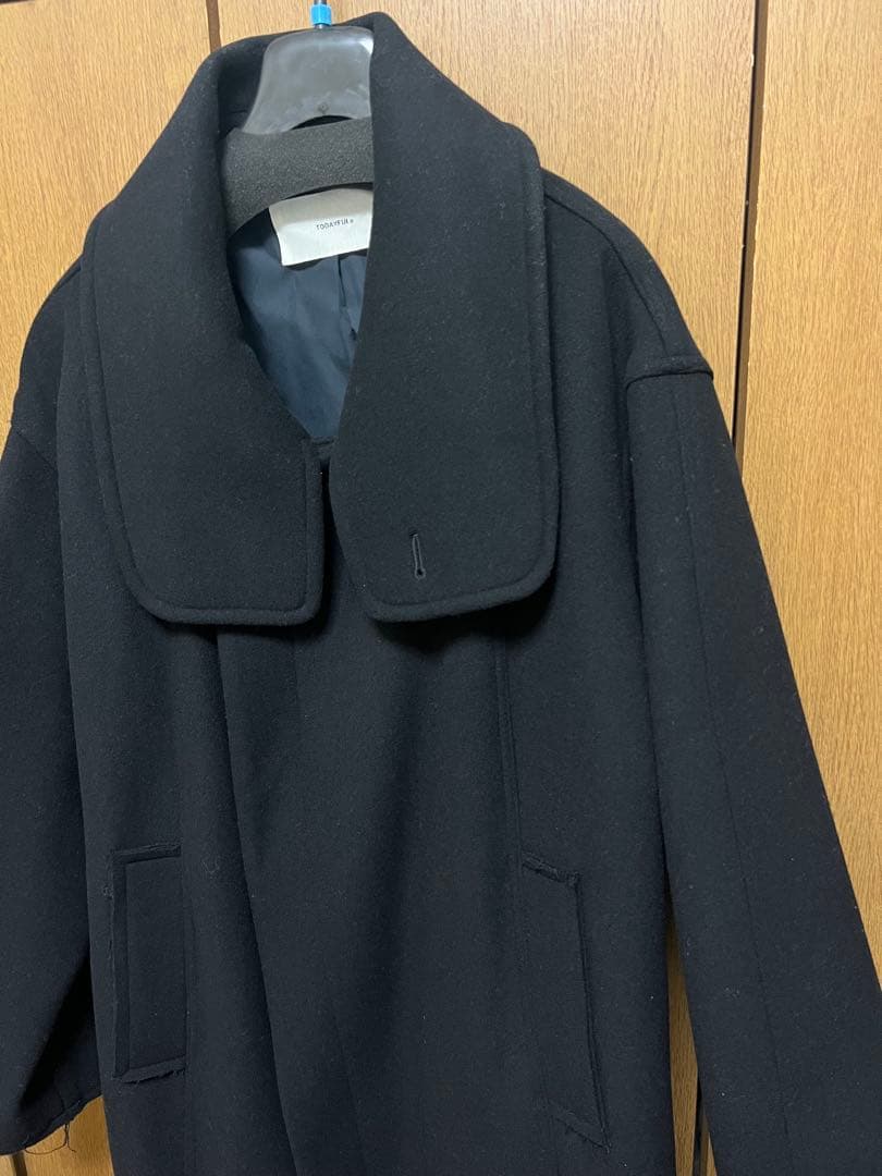 TODAYFUL スタンドカラーウールコート　36 ブラック
