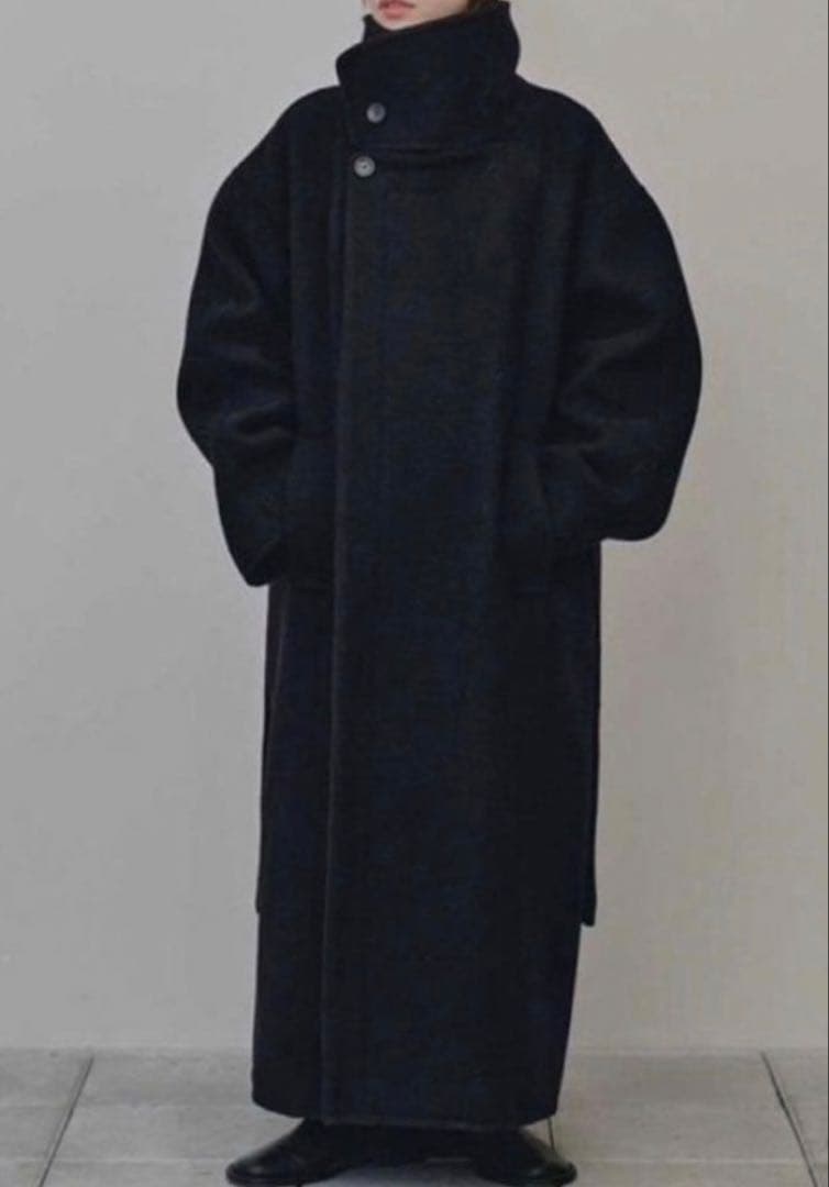 TODAYFUL スタンドカラーウールコート　36 ブラック