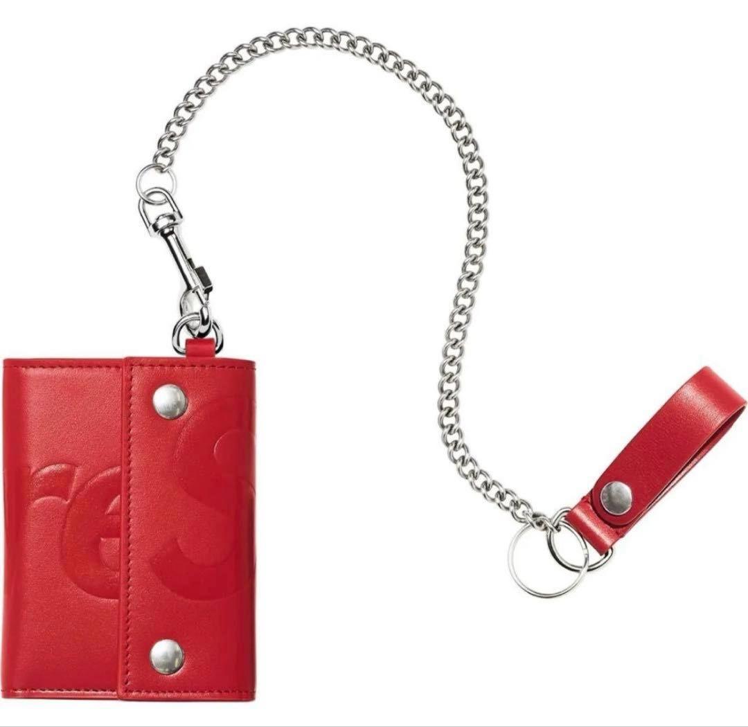 【新品未使用】Supreme Leather Chain Wallet 赤