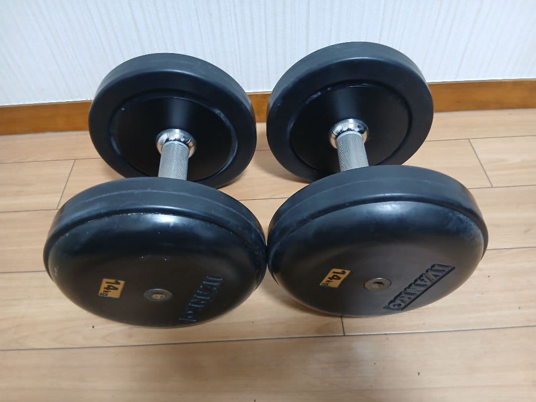 ①IVANKO(イヴァンコ) SDKR ダンベル(ラバー) 14kg x 1個