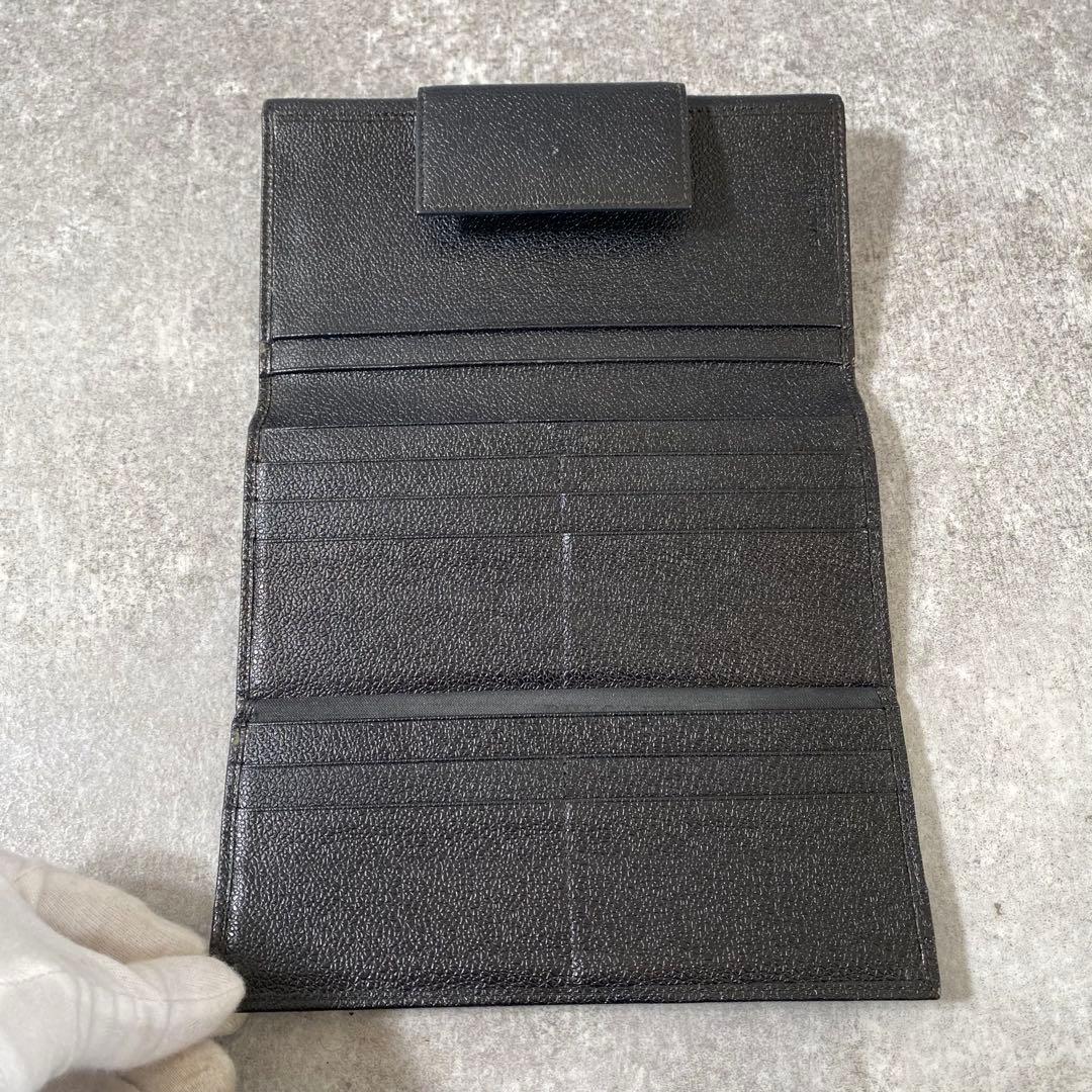 BVLGARI ブルガリ 三つ折り 長財布 ミレリゲPVCレザー　ブラック