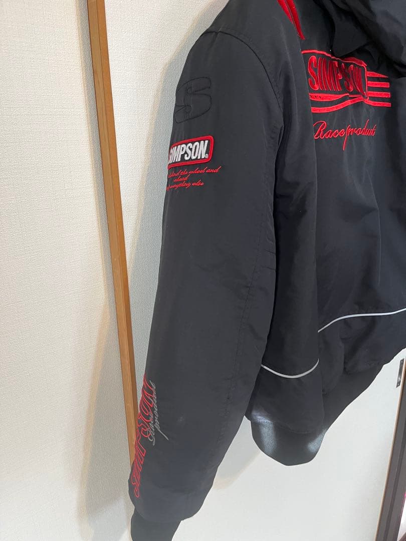 SIMPSO フード付きバイクジャケット 黒