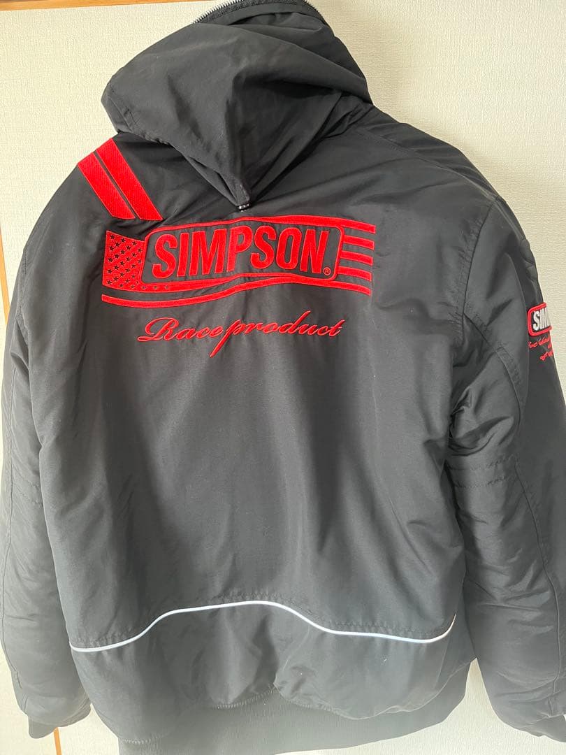 SIMPSO フード付きバイクジャケット 黒
