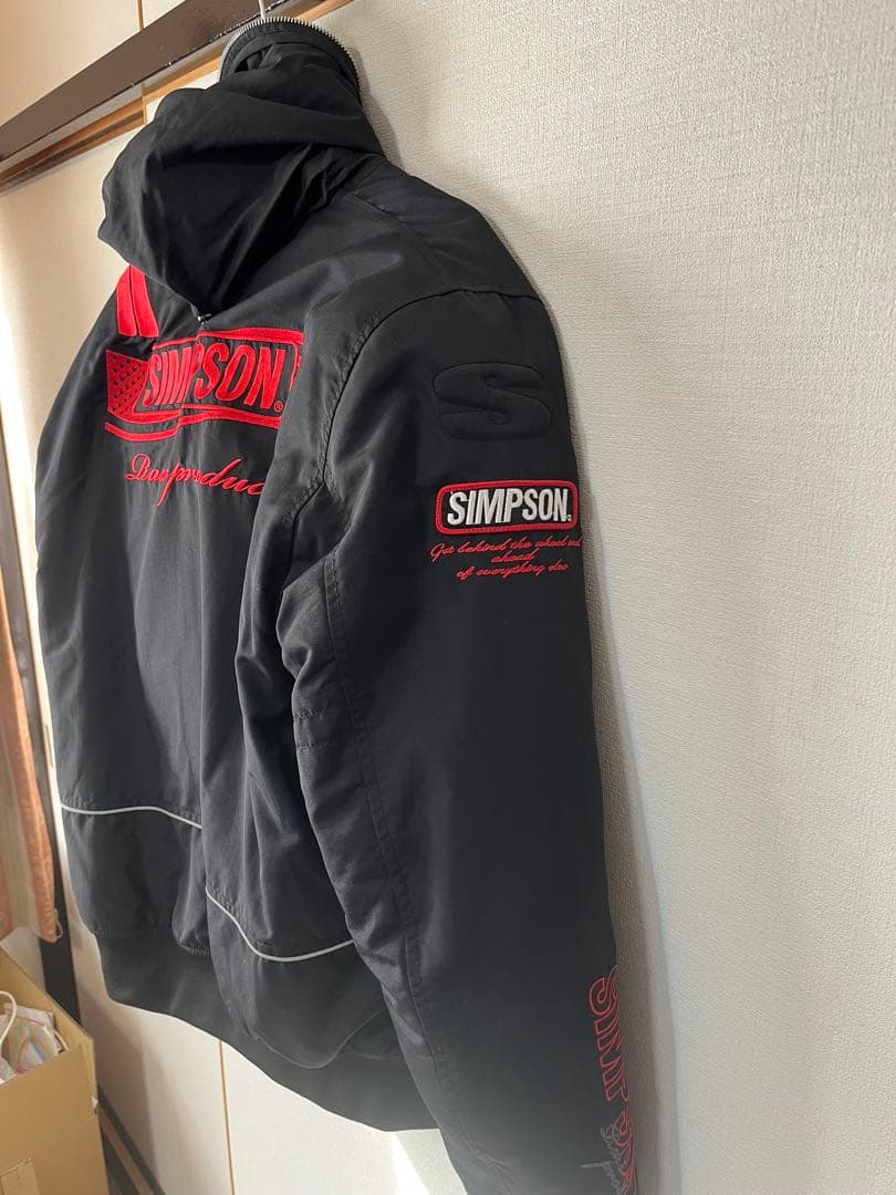 SIMPSO フード付きバイクジャケット 黒