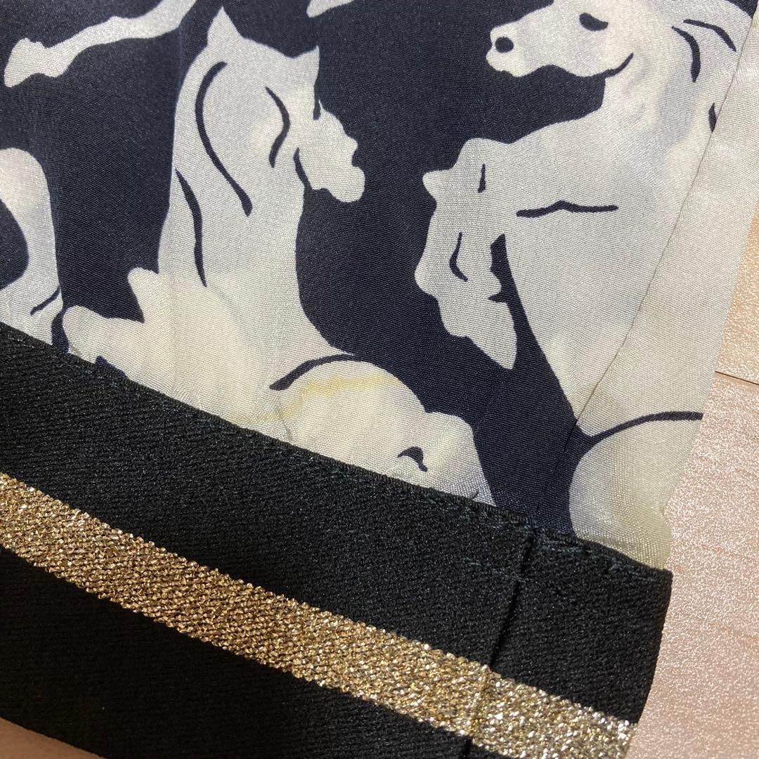 ステラマッカートニー ランニングホース 総柄 シルク カットソー トップス 38