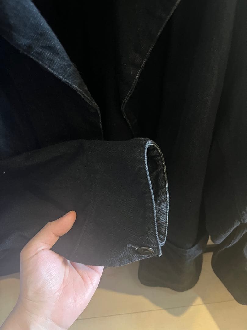 COMOLI デニムワークジャケット ブラック サイズ２ ２２AW