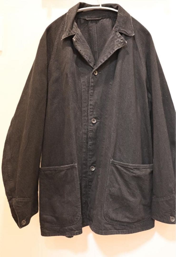COMOLI デニムワークジャケット ブラック サイズ２ ２２AW