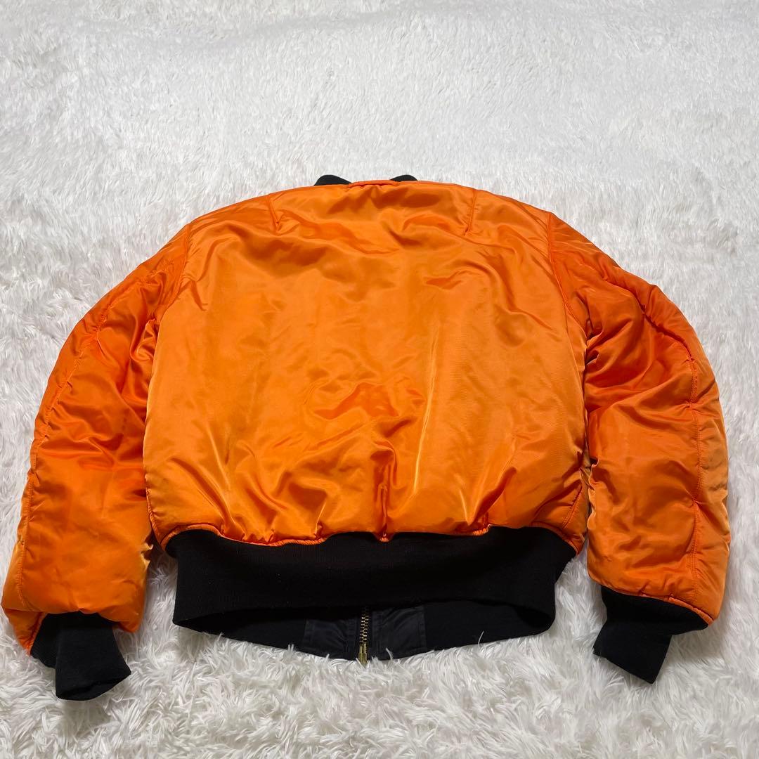 美品　ALPHA アルファ　MA-1 リバーシブル フライトジャケット L 黒