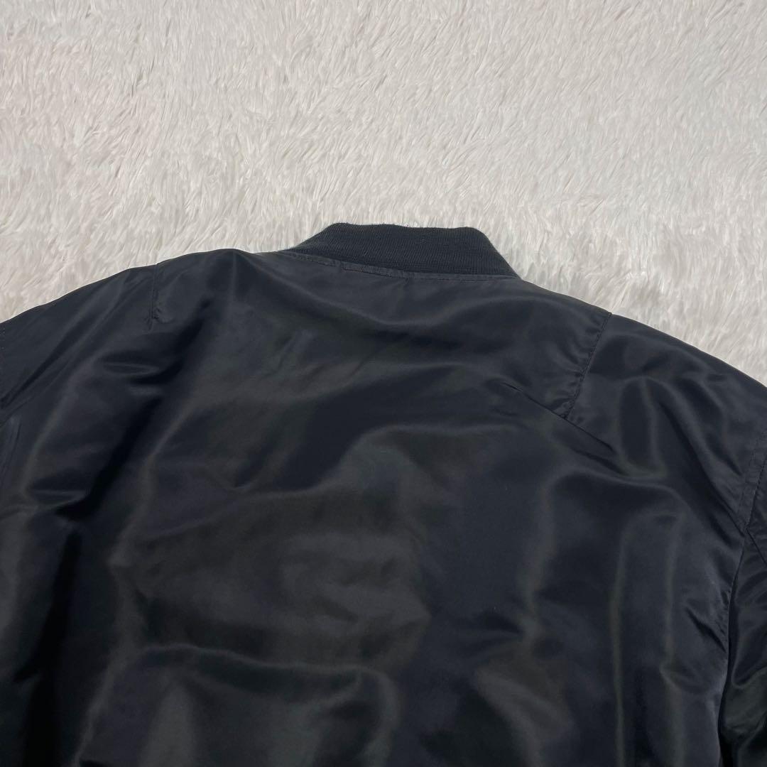美品　ALPHA アルファ　MA-1 リバーシブル フライトジャケット L 黒