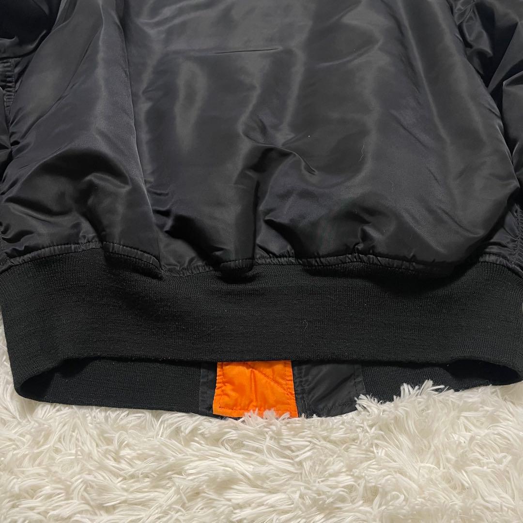 美品　ALPHA アルファ　MA-1 リバーシブル フライトジャケット L 黒