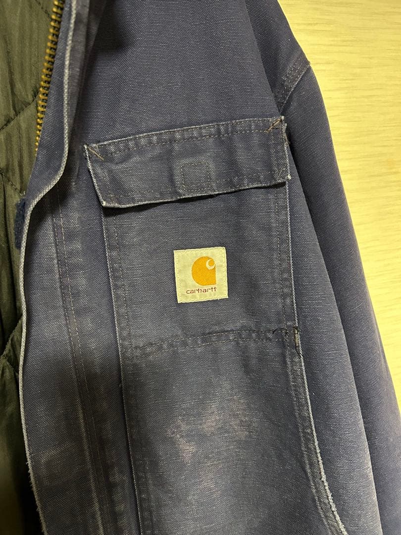 Carhartt ネイビー トラディショナル　ダック生地　stussy