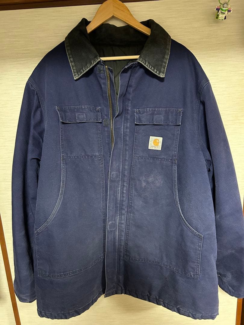 Carhartt ネイビー トラディショナル　ダック生地　stussy