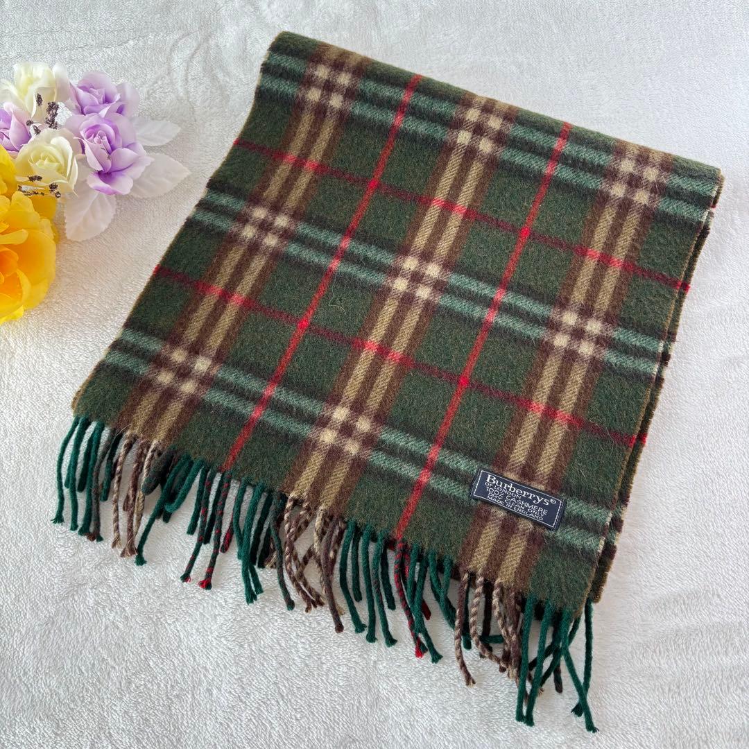 【美品✨】BURBERRYS　バーバリー　カシミア　マフラー　イングランド製