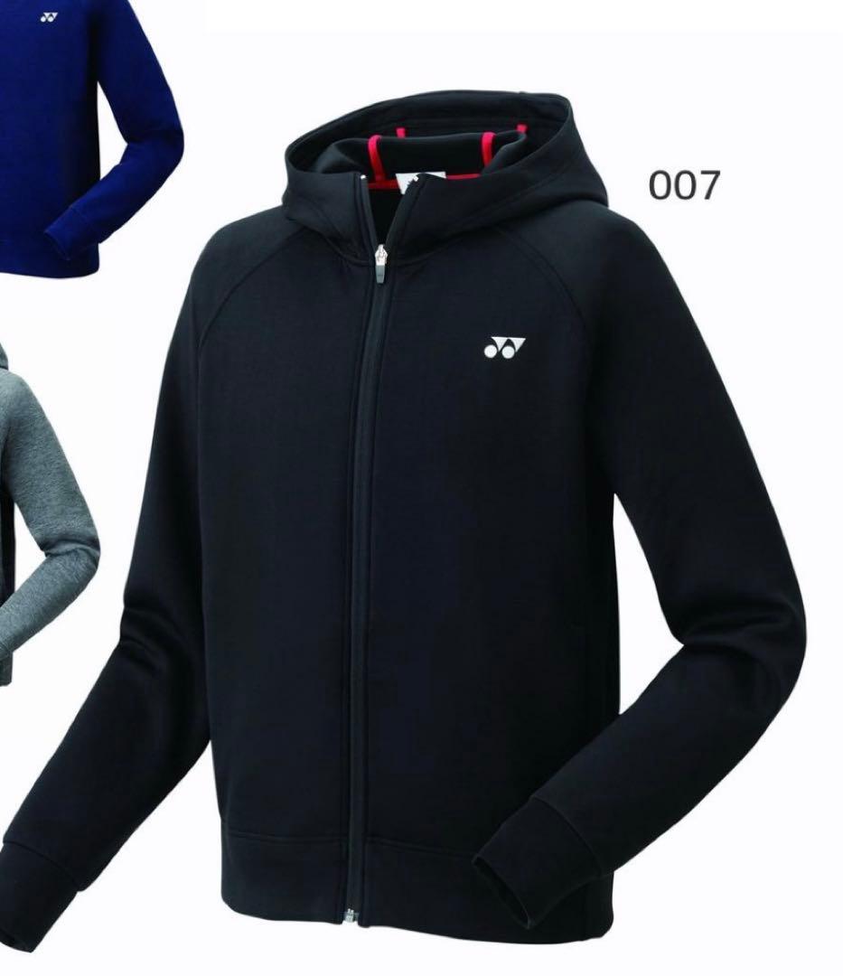 新品　YONEX ユニ　スウェットパーカー　ジッパー付き　M ブラック