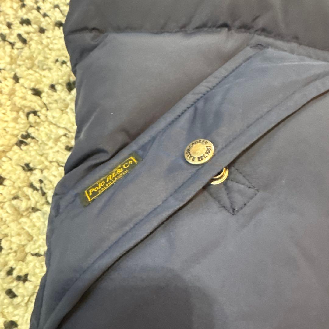 美品Polo Ralph Lauren フード付ダウンベストMポロラルフローレン