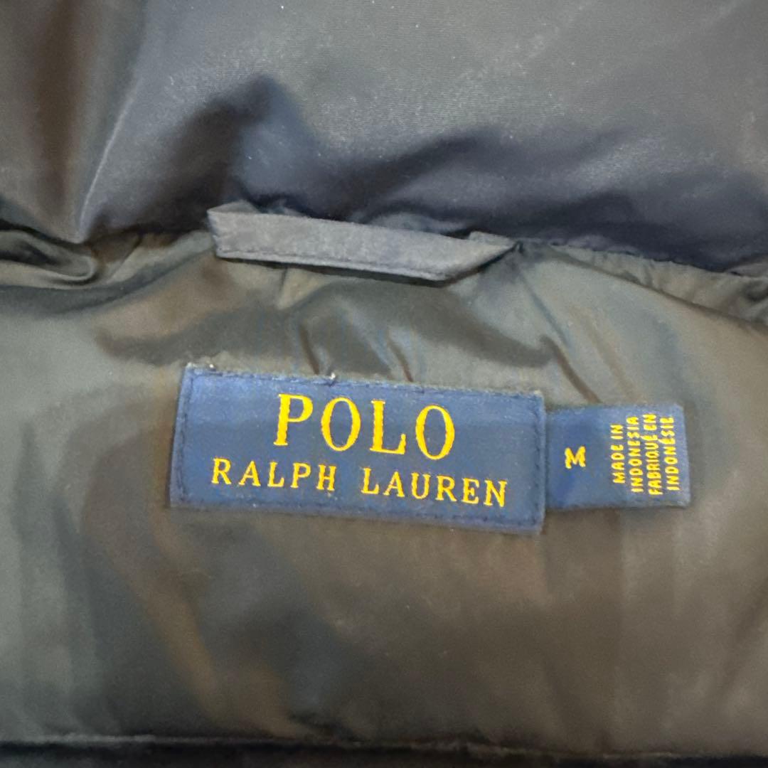 美品Polo Ralph Lauren フード付ダウンベストMポロラルフローレン