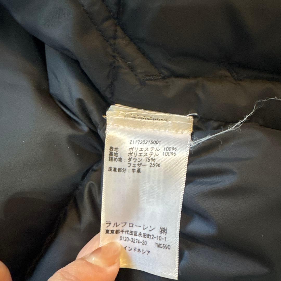 美品Polo Ralph Lauren フード付ダウンベストMポロラルフローレン