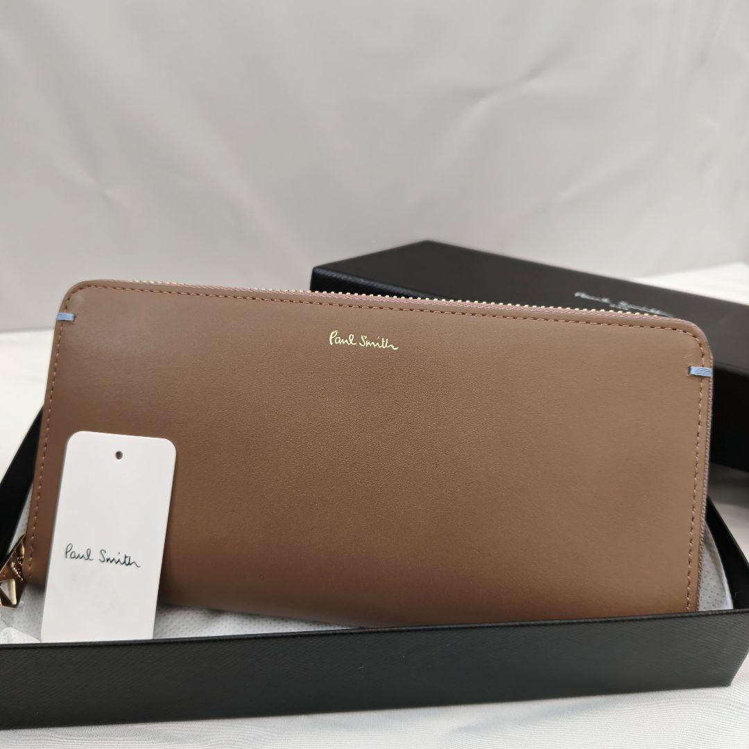 未使用品　Paul Smith サプルレザー ラウンド ウォレット 長財布