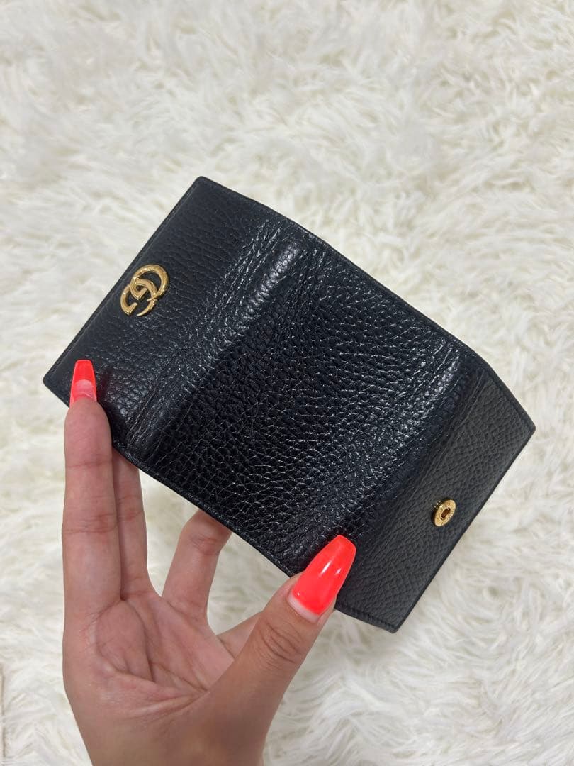 ✨【超美品】GUCCI 黒 レザー キーケース