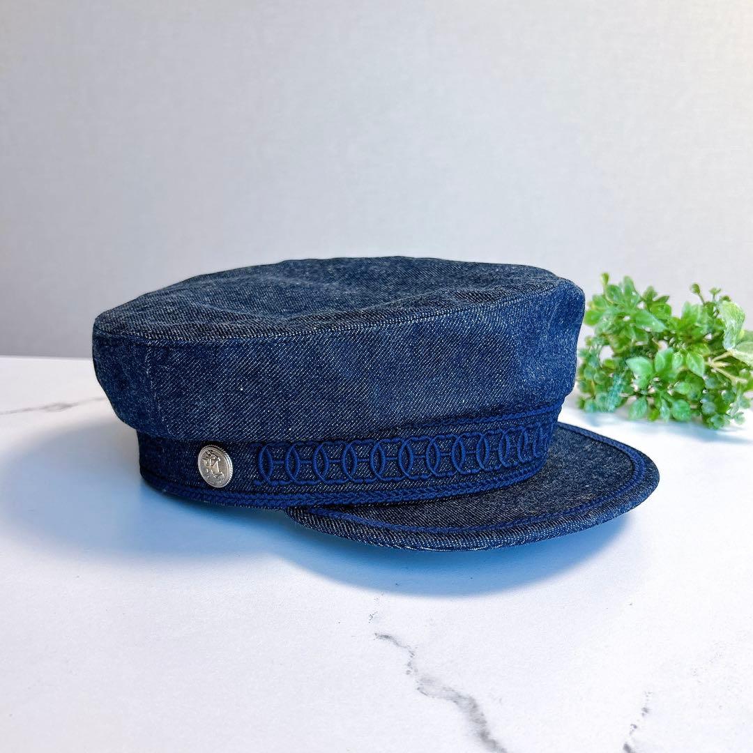 【カリーナ】エルメス カブール キャスケット インディゴ デニム アンカー