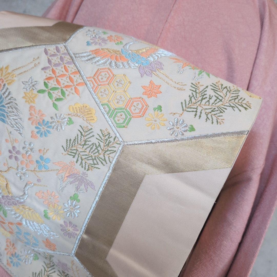 色無地　着物　フルセット　正絹　ピンク　スモールサイズ　Sサイズ　着物美品　F2