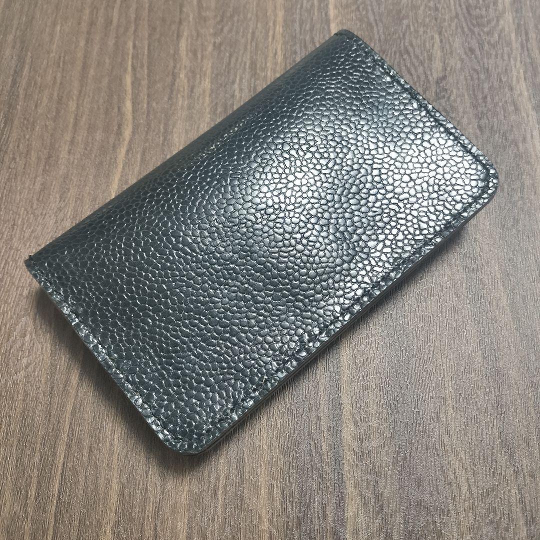 茶芯シボ型押し ミドルトラッカーウォレット 3層構造　 EXCELLA使用