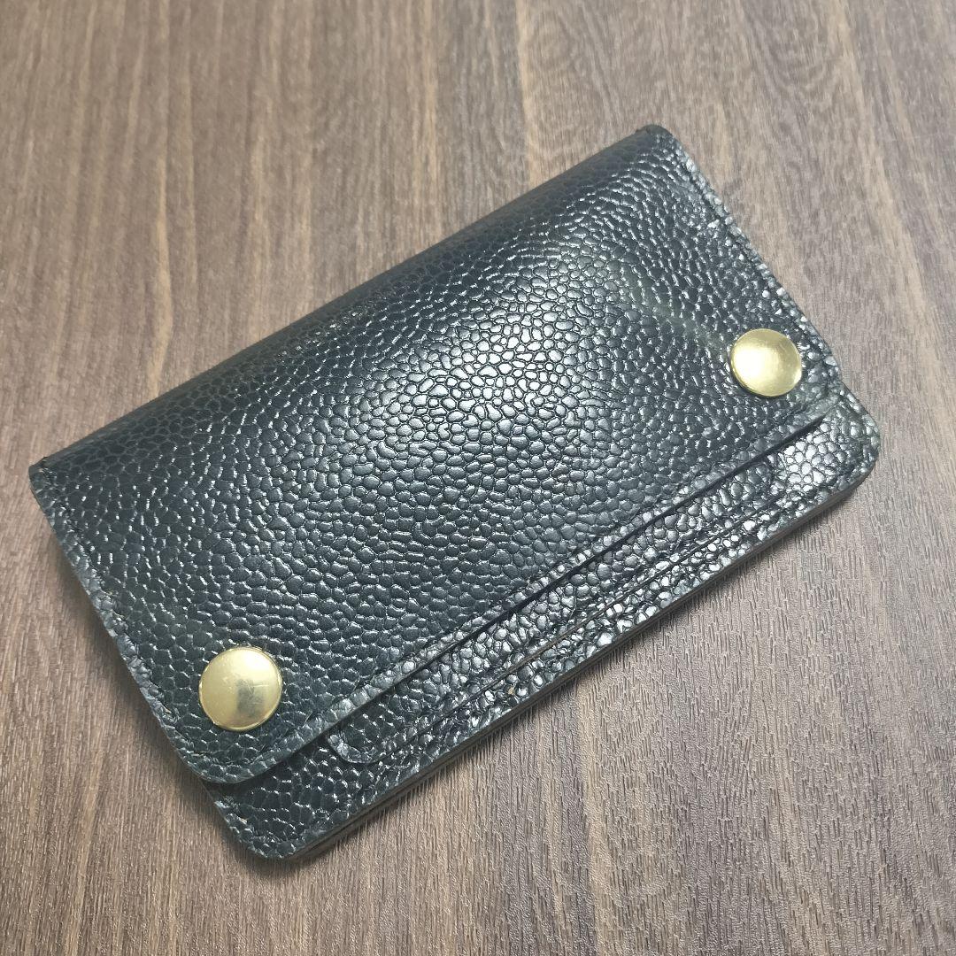 茶芯シボ型押し ミドルトラッカーウォレット 3層構造　 EXCELLA使用