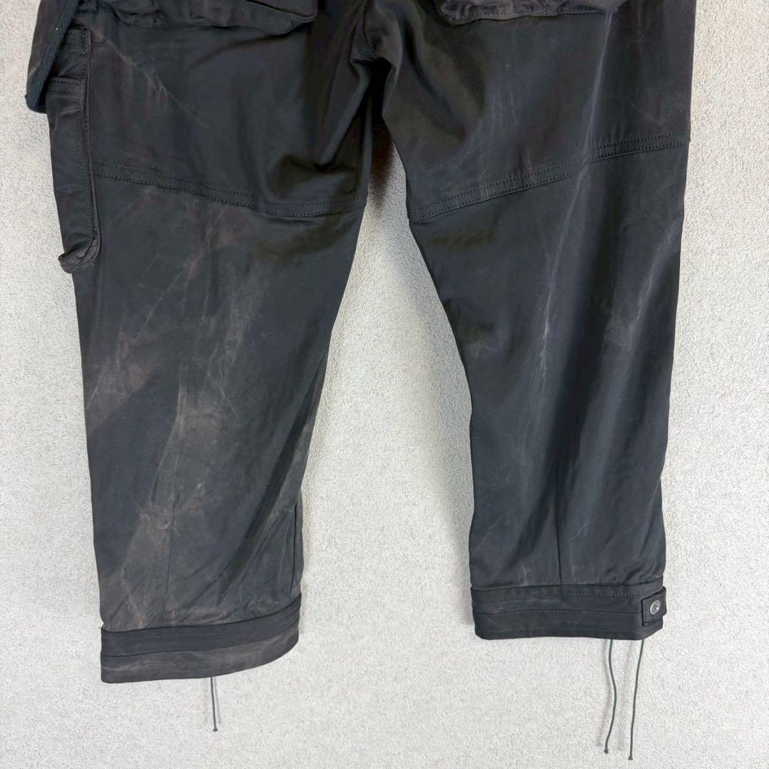 希少 bajra キュプラ レーヨン ムラ染 ジップ カーゴ