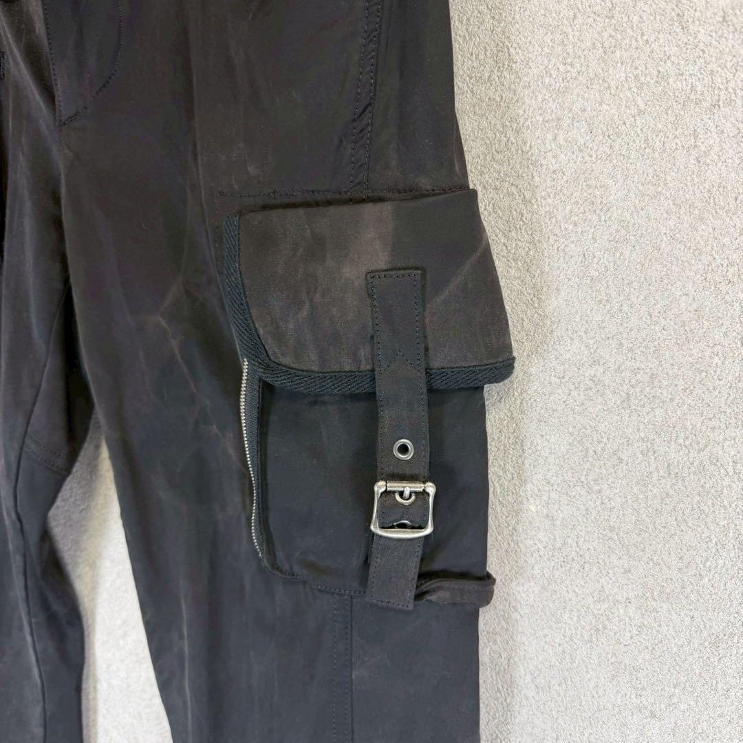 希少 bajra キュプラ レーヨン ムラ染 ジップ カーゴ