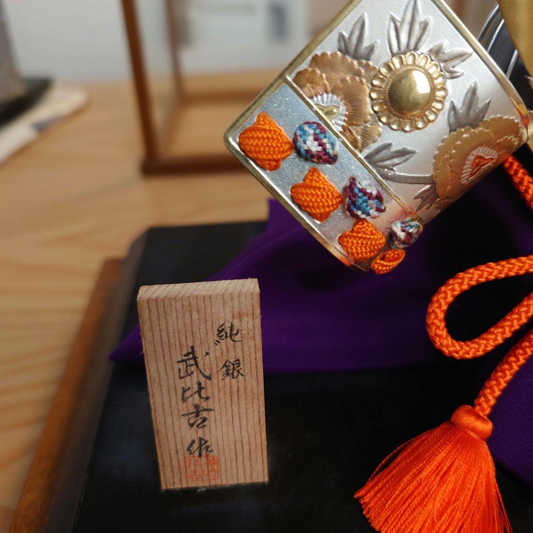 【武比古作】純銀製・兜・五月人形