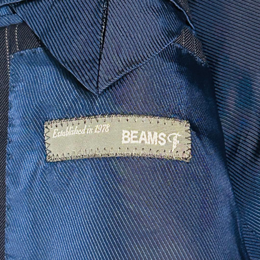 【美品】BEAMS F ビームスエフ セットアップ ストライプ ネイビー M
