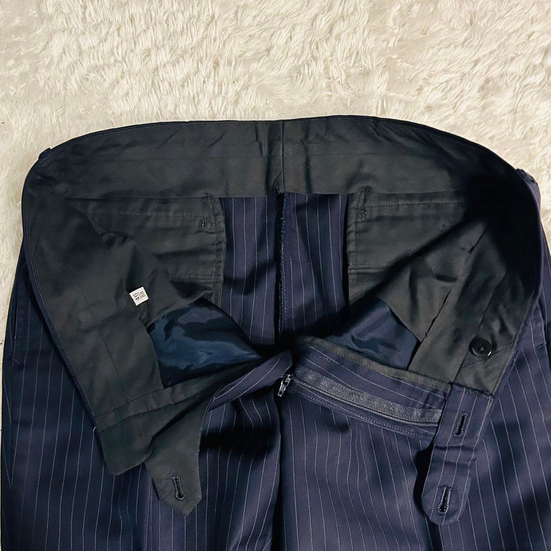 【美品】BEAMS F ビームスエフ セットアップ ストライプ ネイビー M