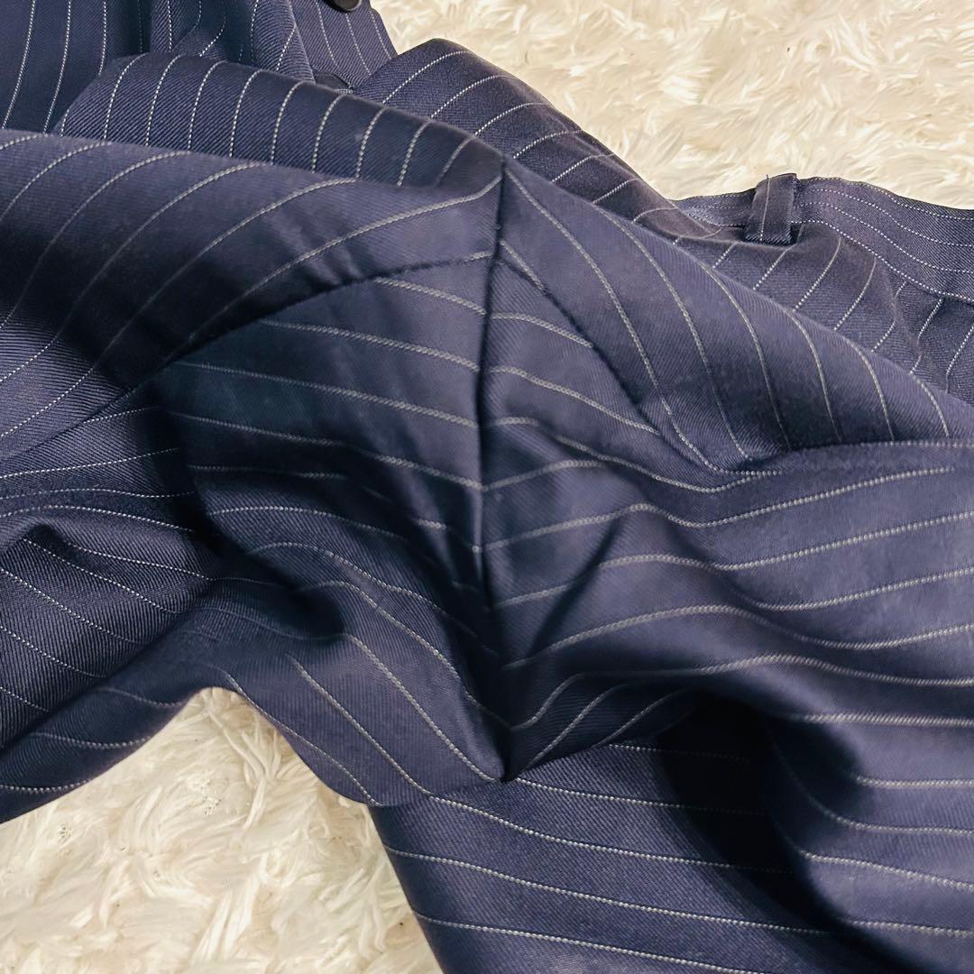 【美品】BEAMS F ビームスエフ セットアップ ストライプ ネイビー M