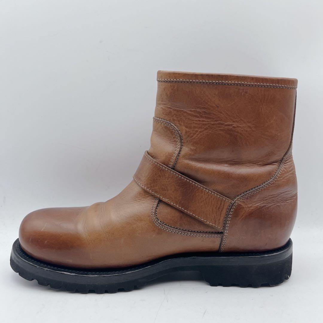美品✨希少❗️ブッテロ エンジニアブーツ ベルト ビブラムソール ブラウン 40
