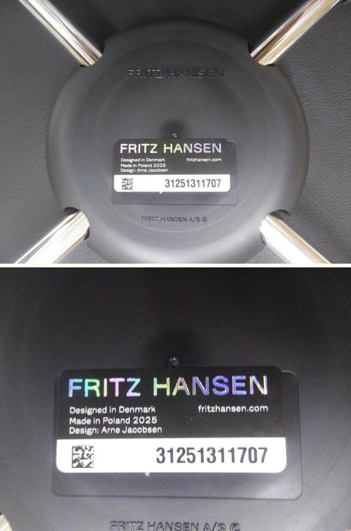 新品 正規品■フリッツハンセン■2025年 レザー セブンチェア ブラック-3